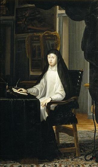 Miranda, Juan Carreno de La reina Mariana de Austria de luto Germany oil painting art